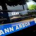 Czar's name is still displayed on the door of Ann Arbor Police Officer Jeff Robinson's patrol vehicle.  Melanie Maxwell I AnnArbor.com